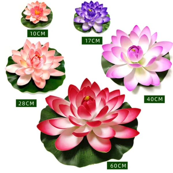 Artificial Floating Lotus Flowers for Pond & Wedding Decor - Image 2