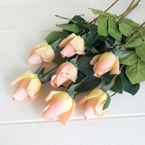 12pcs Real Touch Artificial Rose Flowers Bouquet - Image 7