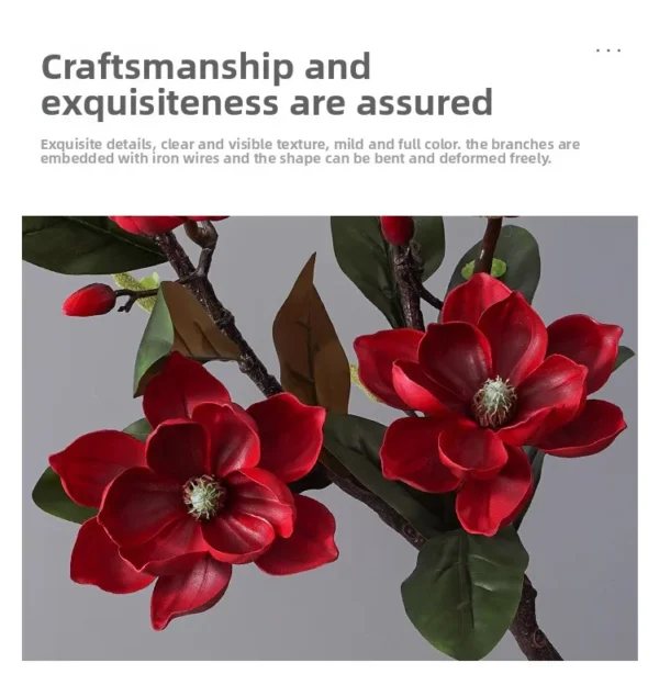 Winter Magnolia Artificial Flowers – Elegant Home & Wedding - Image 15