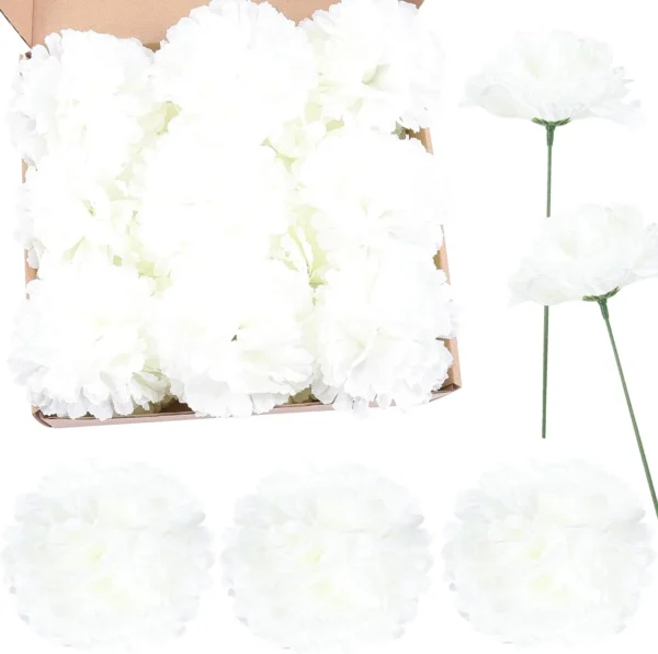 White Silk Carnation Single Stem – Sympathy & Funerals - Image 7