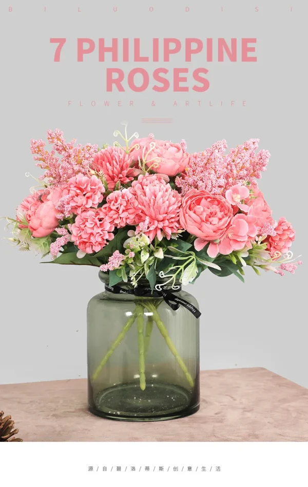 Vintage Silk Rose Bouquet for Weddings & Home Decor - Image 10
