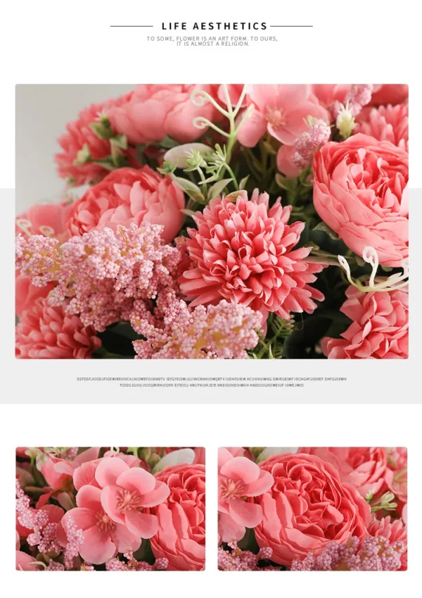 Vintage Silk Rose Bouquet for Weddings & Home Decor - Image 12