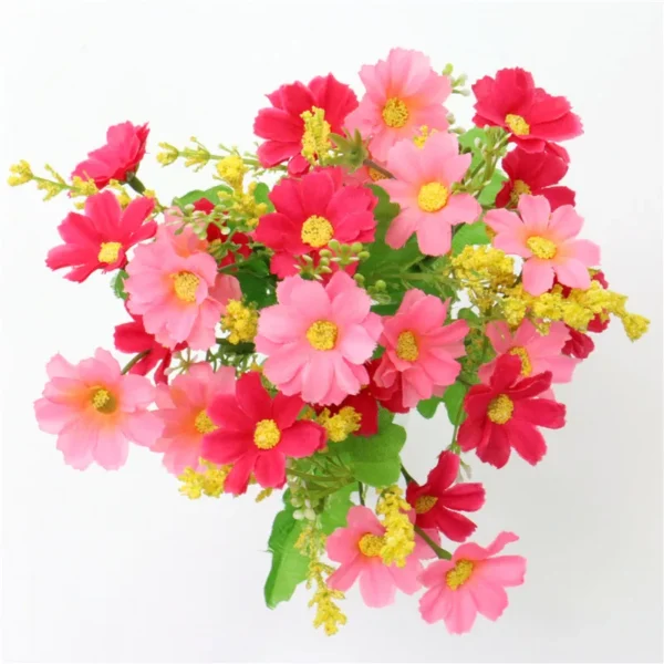 Silk Daisy Bouquet 28 Heads – Artificial Home & Wedding Decor - Image 13