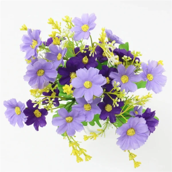 Silk Daisy Bouquet 28 Heads – Artificial Home & Wedding Decor - Image 17