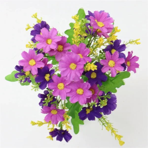 Silk Daisy Bouquet 28 Heads – Artificial Home & Wedding Decor - Image 10
