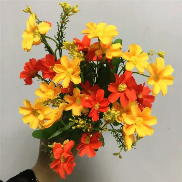 Silk Daisy Bouquet 28 Heads – Artificial Home & Wedding Decor - Image 9