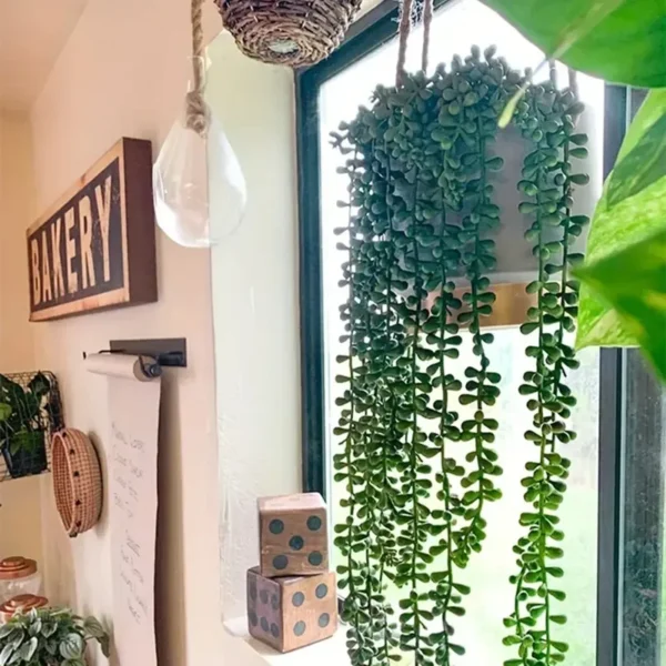 Lifelike Hanging Succulent Vine for Home & Wedding Decor - Image 6