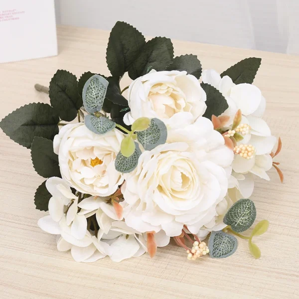 Autumn Silk Rose & Peony Bouquet for Weddings & Decor - Image 10