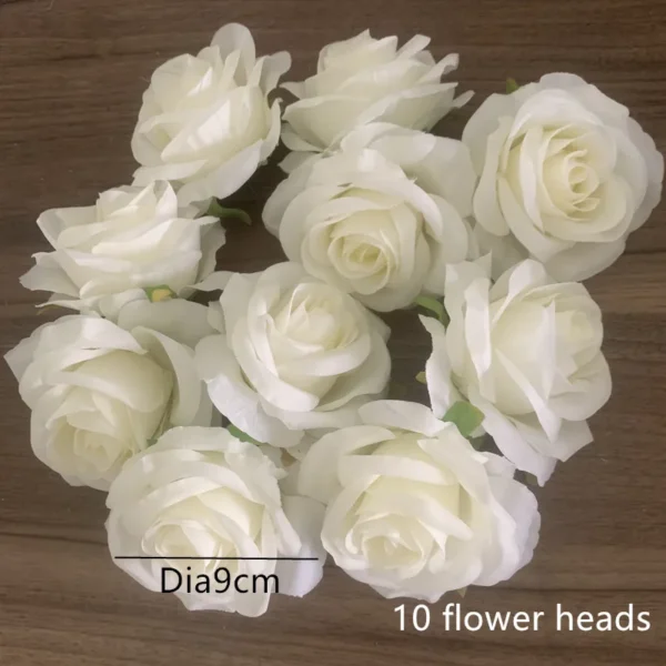 Ivory White Artificial Rose Bouquet for Home & Weddings - Image 7