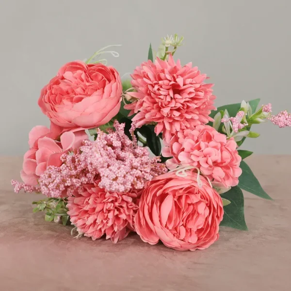 Vintage Silk Rose Bouquet for Weddings & Home Decor - Image 9