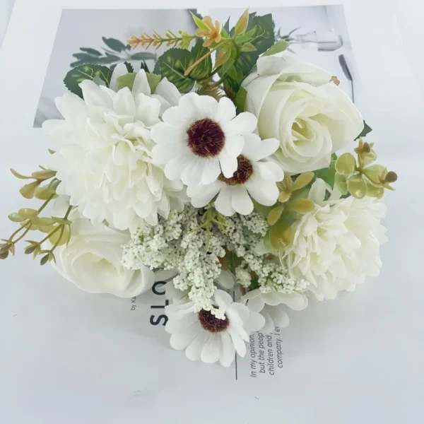 Elegant Artificial Rose Bouquet for Home & Garden Decor - Image 22