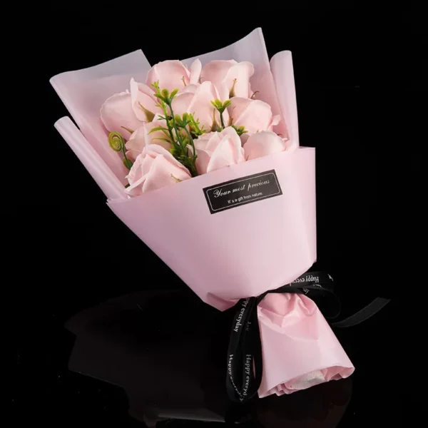 9 Rose Soap Flower Bouquet Gift for Party & Wedding Decor - Image 8