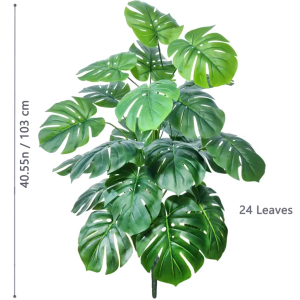 Artificial Monstera Palm Tree with Silk Turtle Leaves 108cm - Image 33