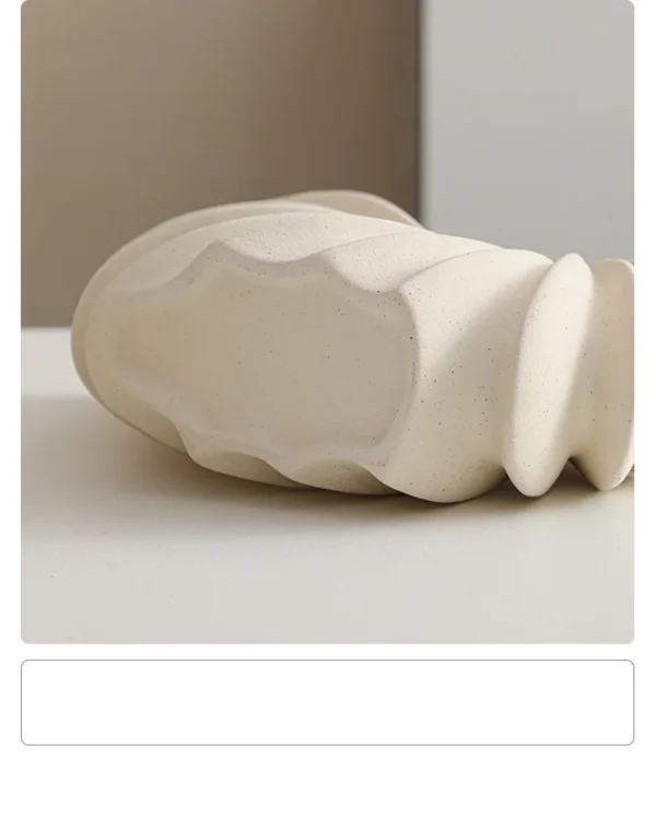 White Ceramic Conch Vase – Modern Nordic Tabletop Pot - Image 30