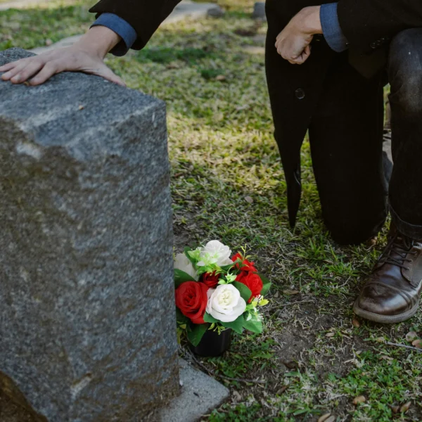 Handcrafted Cemetery Flower Pair – Long-Lasting Decor