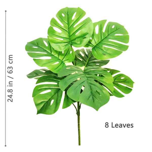 Artificial Monstera Palm Tree with Silk Turtle Leaves 108cm - Image 37