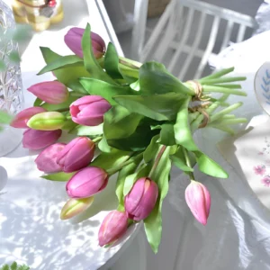 5pcs Artificial Tulip Bouquet for Home & Party Decor