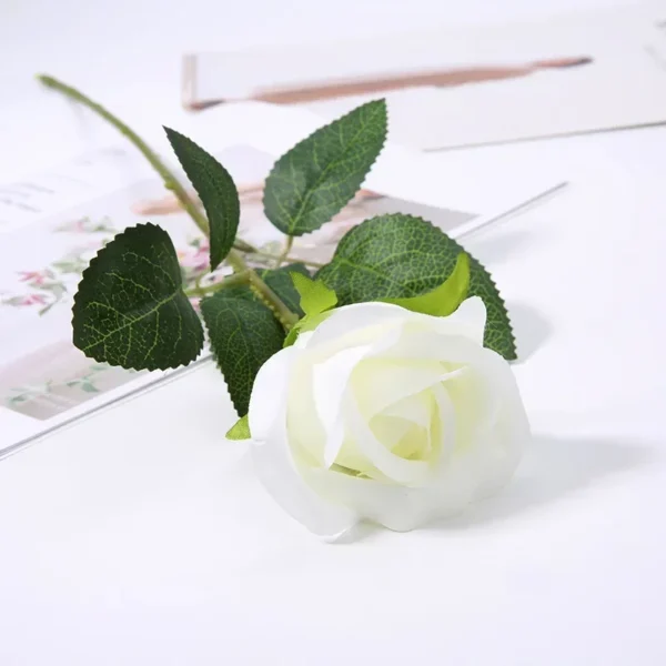 Velvet Artificial Roses Bouquet with Long Stems - Image 17