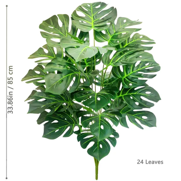 Artificial Monstera Palm Tree with Silk Turtle Leaves 108cm - Image 21