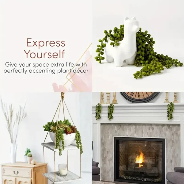Lifelike Hanging Succulent Vine for Home & Wedding Decor - Image 4