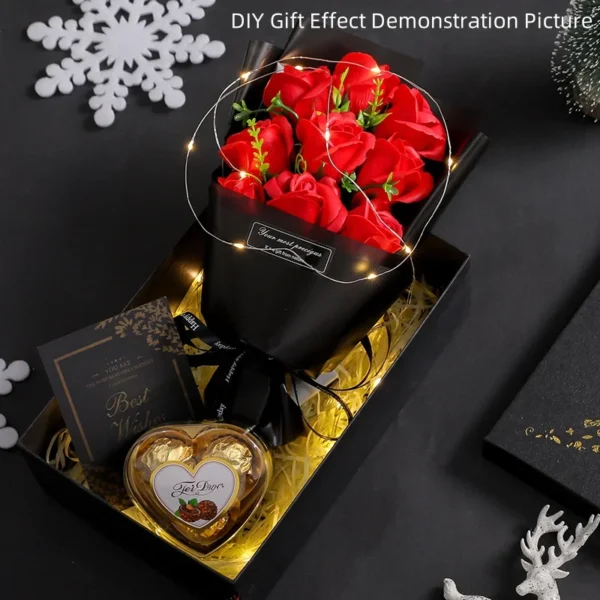 9 Rose Soap Flower Bouquet Gift for Party & Wedding Decor - Image 2