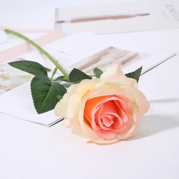 Velvet Artificial Roses Bouquet with Long Stems - Image 14