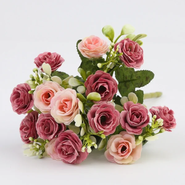 Elegant Artificial Rose Bouquet for Home & Garden Decor - Image 12