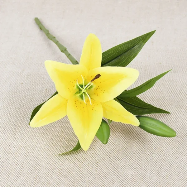 5Pcs White Lily Artificial Flowers for Home & Wedding Decor - Image 19