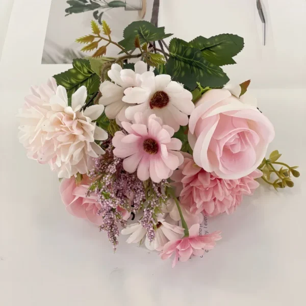 Elegant Artificial Rose Bouquet for Home & Garden Decor - Image 23