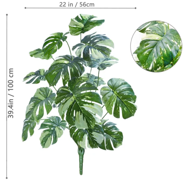 Artificial Monstera Palm Tree with Silk Turtle Leaves 108cm - Image 36