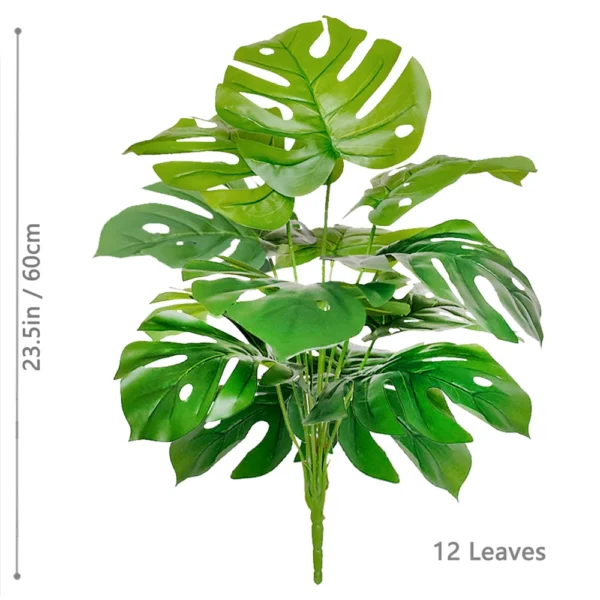 Artificial Monstera Palm Tree with Silk Turtle Leaves 108cm - Image 23
