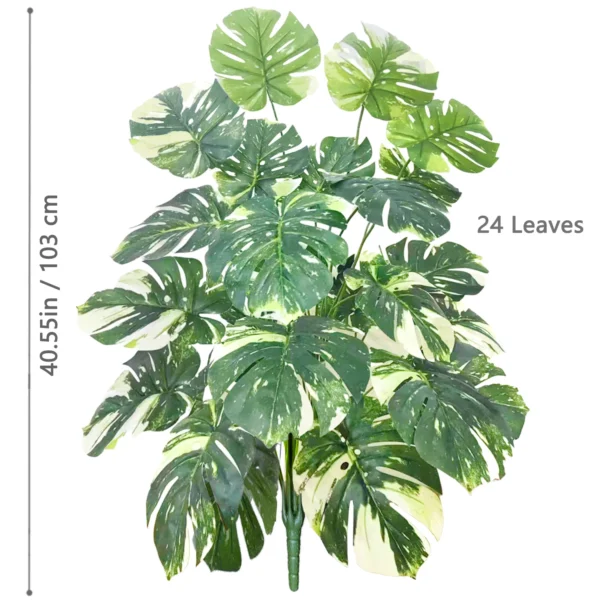Artificial Monstera Palm Tree with Silk Turtle Leaves 108cm - Image 34