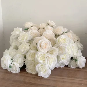 Ivory White Artificial Rose Bouquet for Home & Weddings