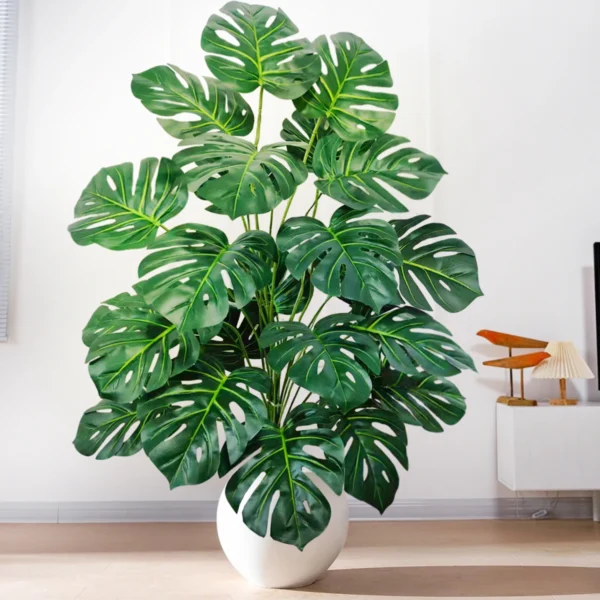 Artificial Monstera Palm Tree with Silk Turtle Leaves 108cm - Image 53