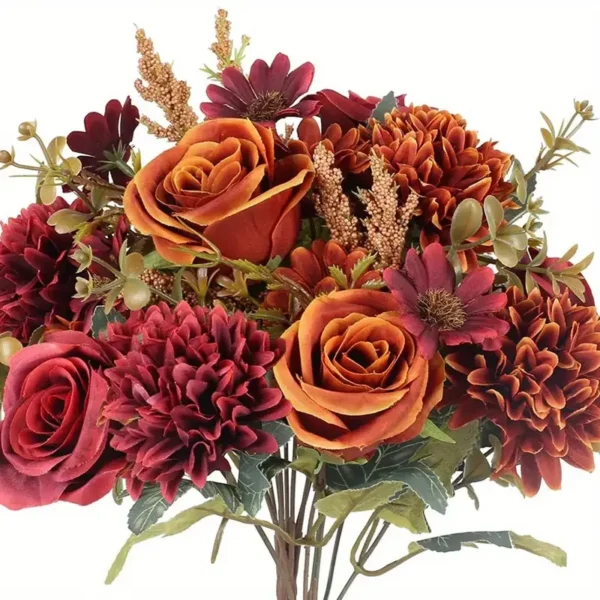 Elegant Artificial Rose Bouquet for Home & Garden Decor - Image 19