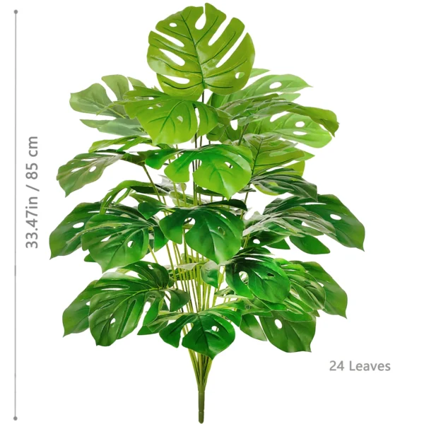 Artificial Monstera Palm Tree with Silk Turtle Leaves 108cm - Image 19