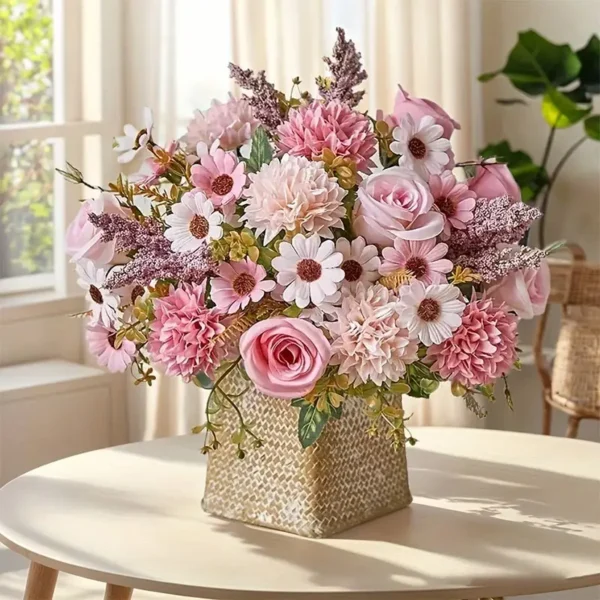Elegant Artificial Rose Bouquet for Home & Garden Decor - Image 18