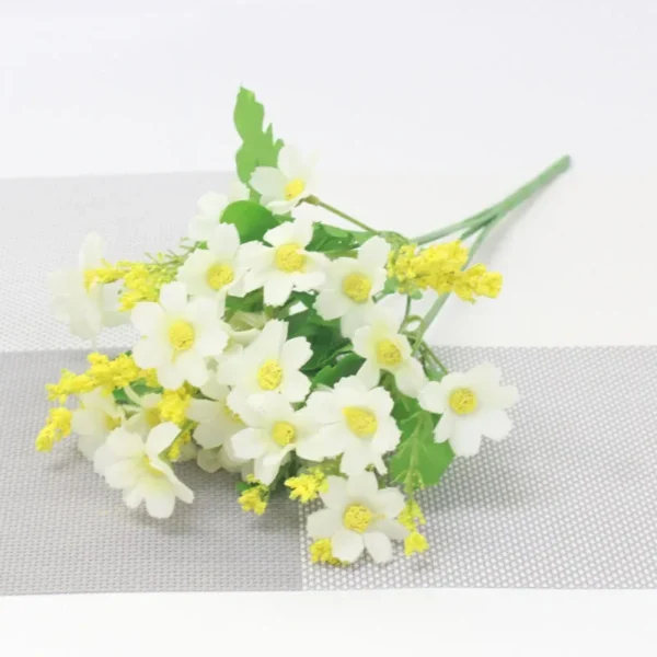 Silk Daisy Bouquet 28 Heads – Artificial Home & Wedding Decor - Image 7